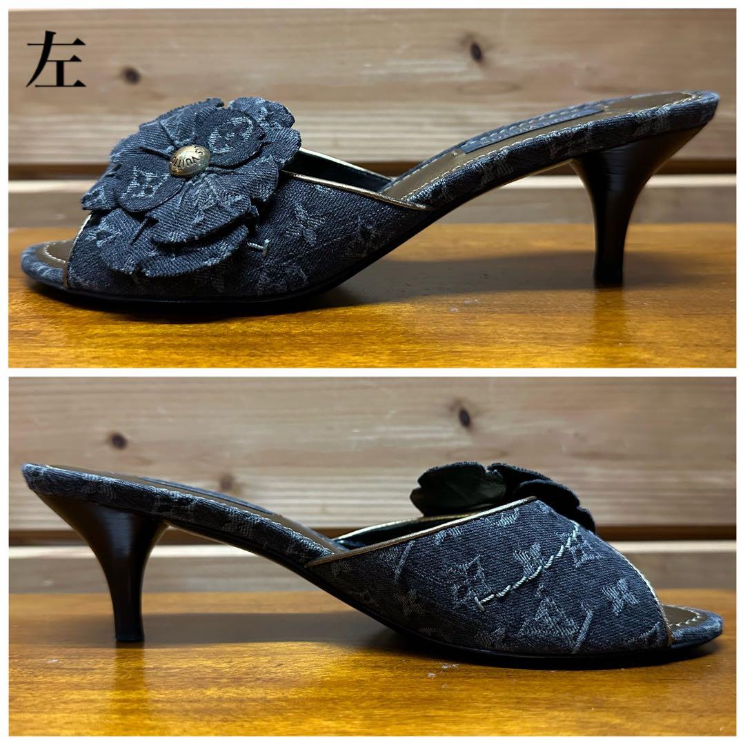 LOUIS VUITTON ヴィトン モノグラム フラワー ミュール 35