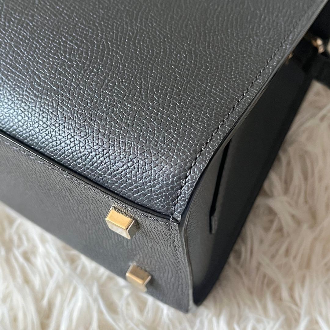 Valextra ヴァレクストラ　ハンドバッグ ミニ　イジィデ　グレー