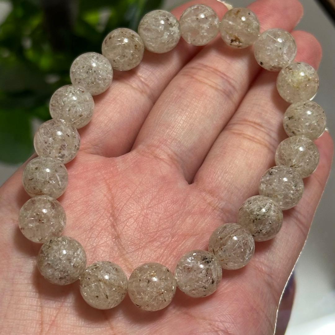 激レア 希少 ガーデン ルチルクォーツ ブレスレット 天然石 金運 財運アップ