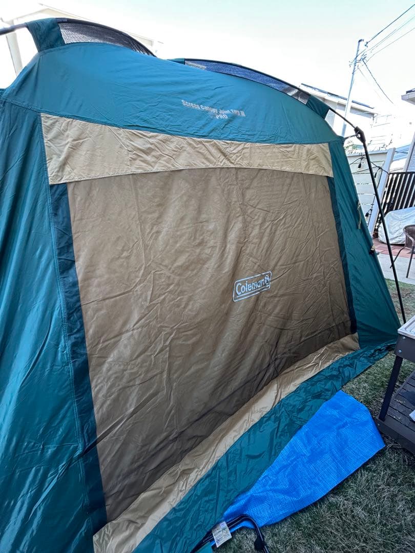 Coleman タープ スクリーンキャノピージョイントタープ3 ポール２本付き