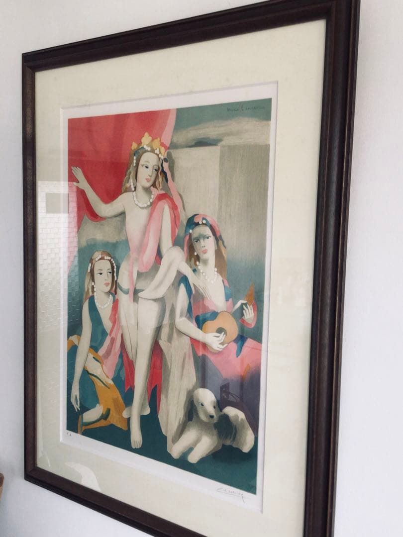 ◉真作正規◉マリー・ローランサン◉銀座フジヰ画廊◉舞台稽古◉大判リトグラフ・EA