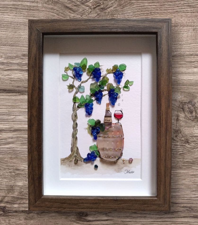 シーグラスアート　おんじ様　ご確認用　２点