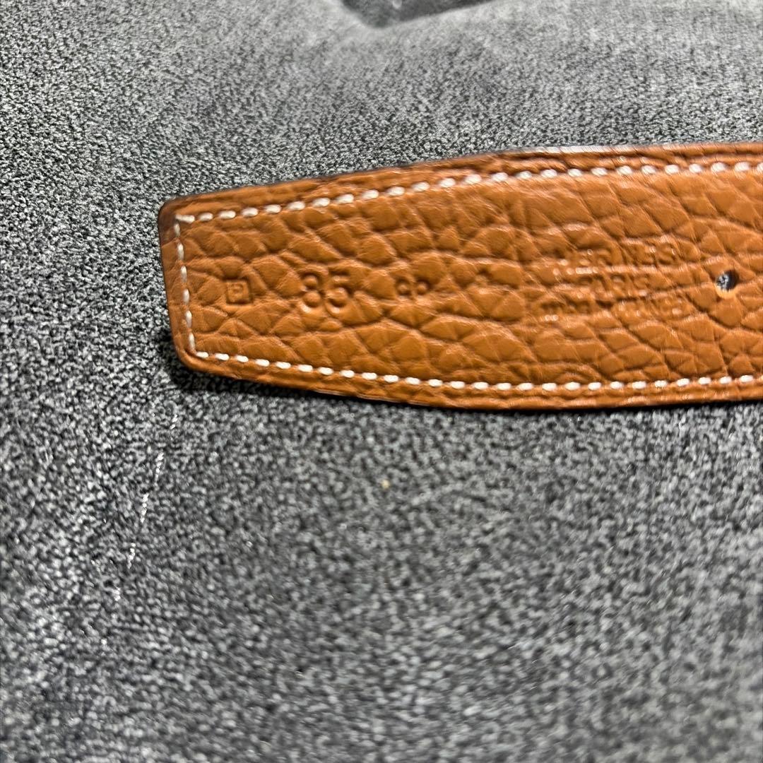 エルメス ブラウンレザーベルト 保存袋付き