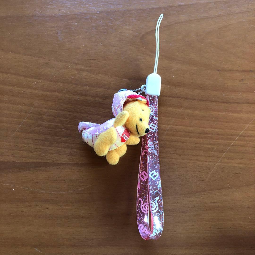 ストラップ　くまのプーさん（アニマル着ぐるみなど）【６個セット】