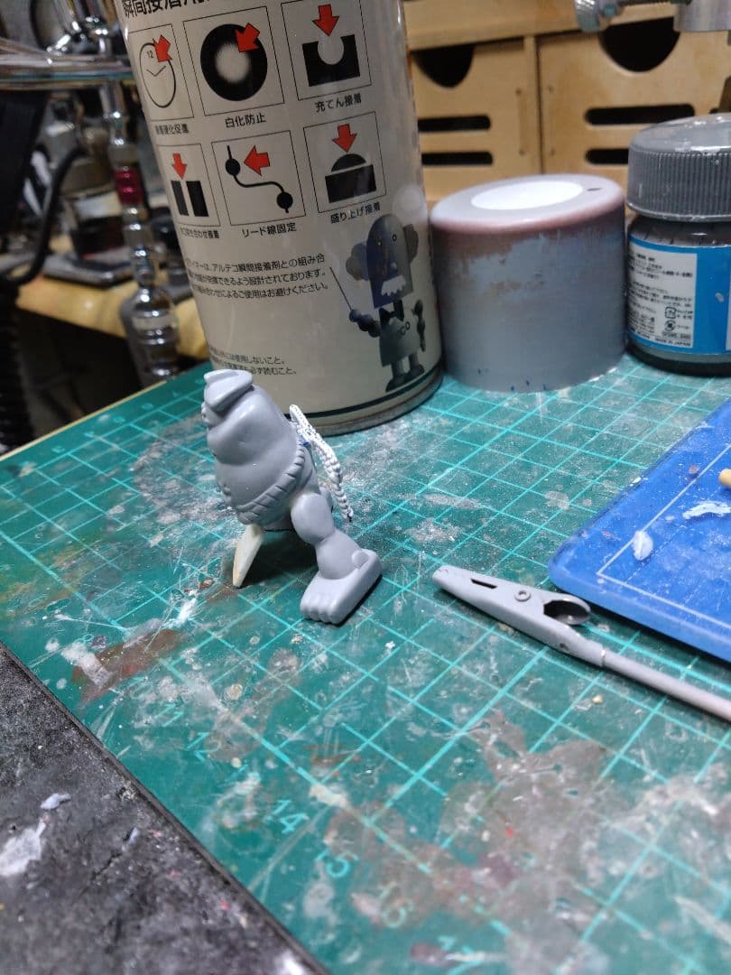 ミニロボダッチ　スモウロボ、タマゴロー、ドラタロー3点セット(土台付き)