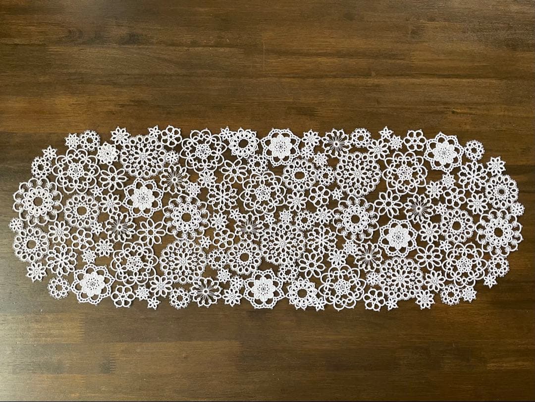 【sachi】タティングレース ドイリー 80×30m