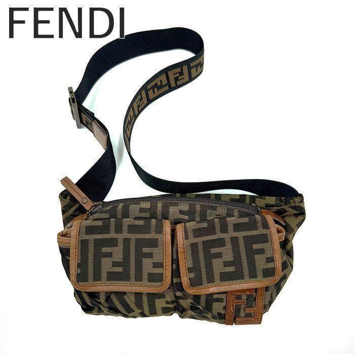 フェンディ FENDI ボディバッグ ウエストポーチ ズッカ柄 ロゴ ミニサイズ