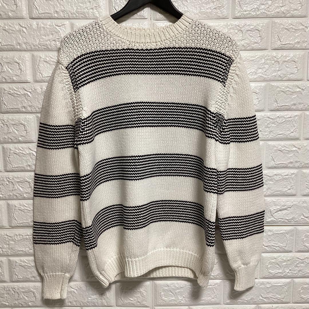 BATONER バトナー　クルーネック ボーダーニット ゆったりめ