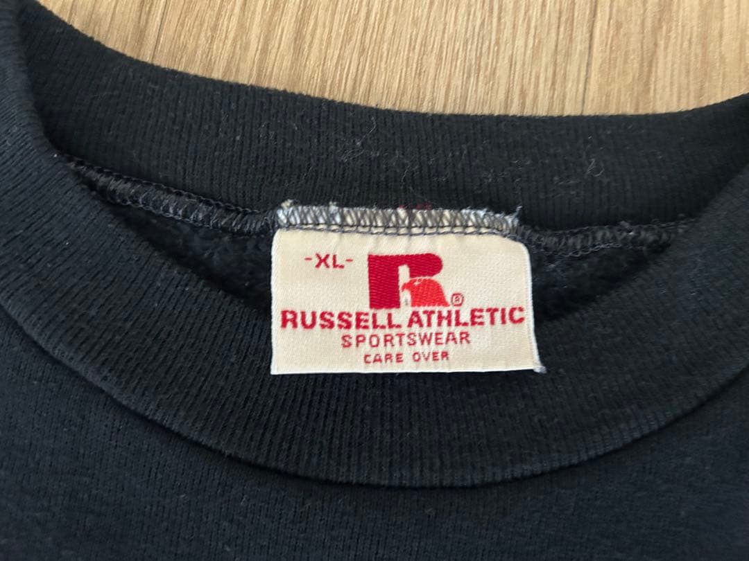 80s USA製 ラッセル スウェット ブラック　XL 赤タグ　ovy