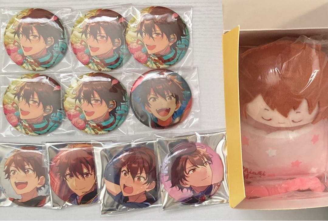 あんスタ イベコレ 缶バッジ キャラバッジ 甜夢ぬいぐるみ 守沢千秋