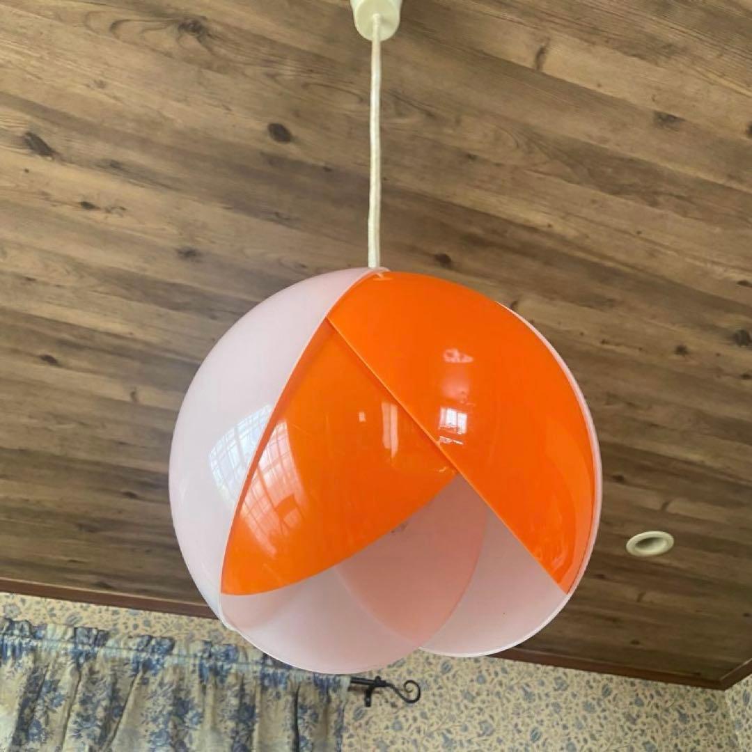 昭和レトロ　チューリップライト　当時物　ペンダントライト　レトロポップ