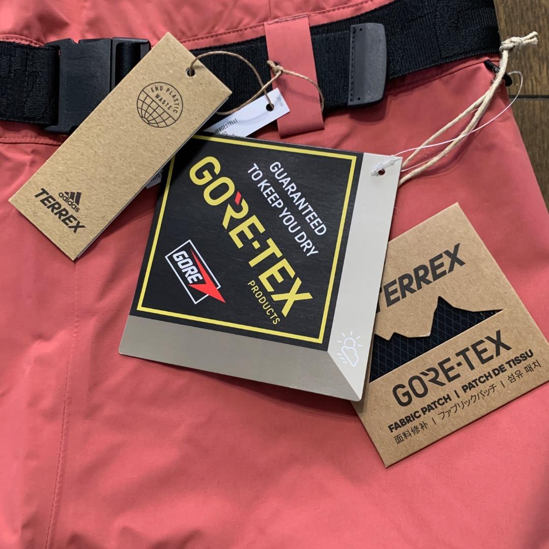 アディダス　ビブパンツ　ゴアテックス　ピンク系　レディースXL