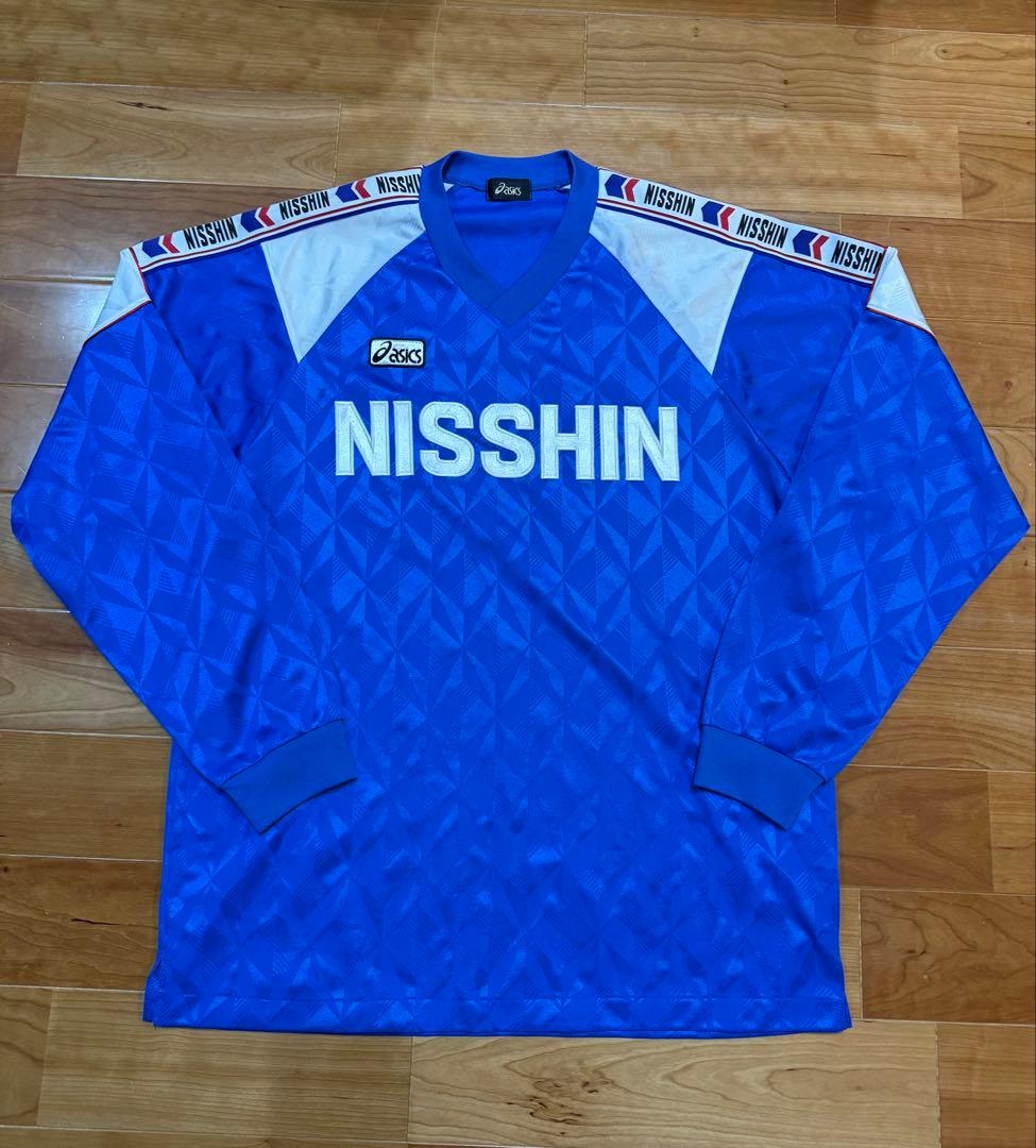 日清　アシックス　asics NISSIN 長袖ユニフォーム青　XOサイズ