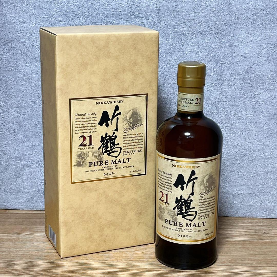 未開栓 ニッカ 竹鶴21年 700ml 箱付き ウイスキー