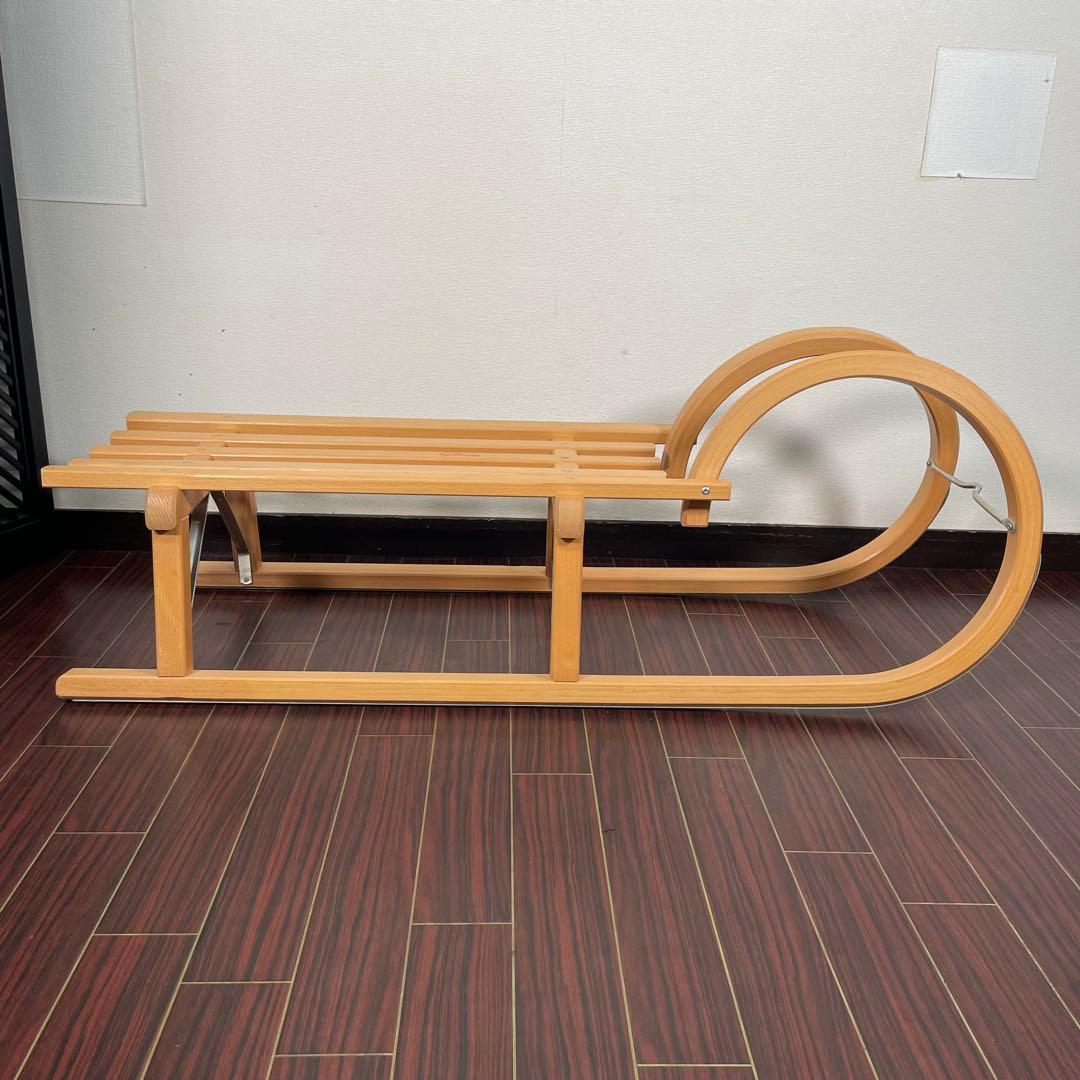 レア ドイツ製 Gloco 木製 ソリ 天然木 ブナ材 曲木 ディスプレイ