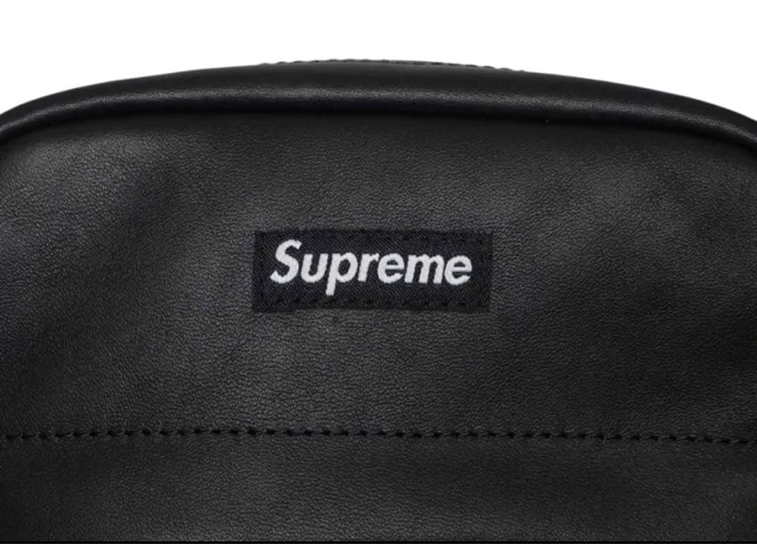 バッグ Supreme Leather Shoulder Bag Black 24FW
