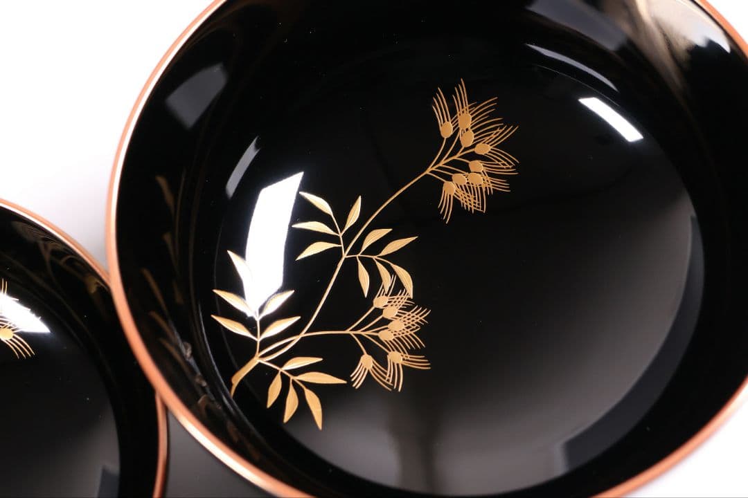 依頼品20客まとめ専用【CM380】輪島塗 草花 絵変わり蒔絵煮物椀 光峯 哲舟