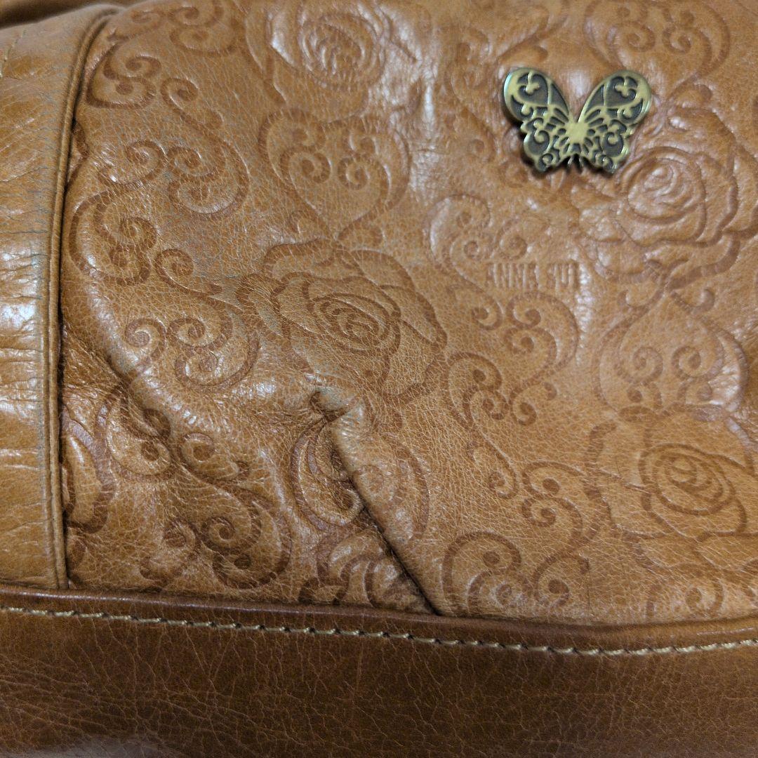 アナスイ　ANNA SUI　バッグ　ハンドバッグ　ショルダー　茶色