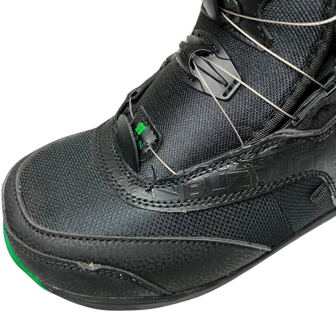 【美品】BUZRUN バズラン スノーボードブーツ ブラック/グリーン 26cm