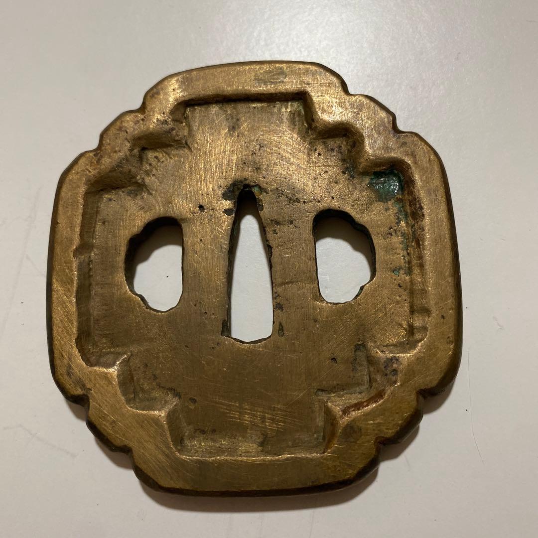 鍔 鐔 鉄地 刀装具 日本刀 江戸時代 骨董 (1218)