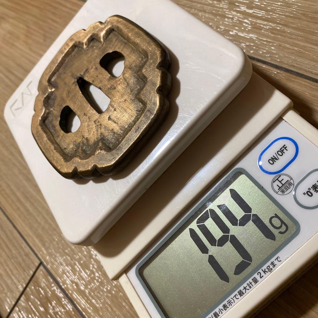 鍔 鐔 鉄地 刀装具 日本刀 江戸時代 骨董 (1218)