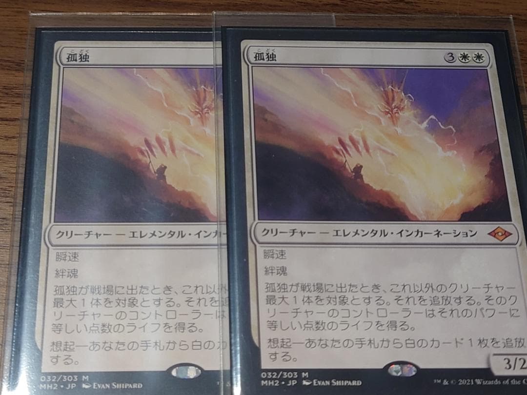 マジック：ザ・ギャザリング 孤独 日本語 2枚