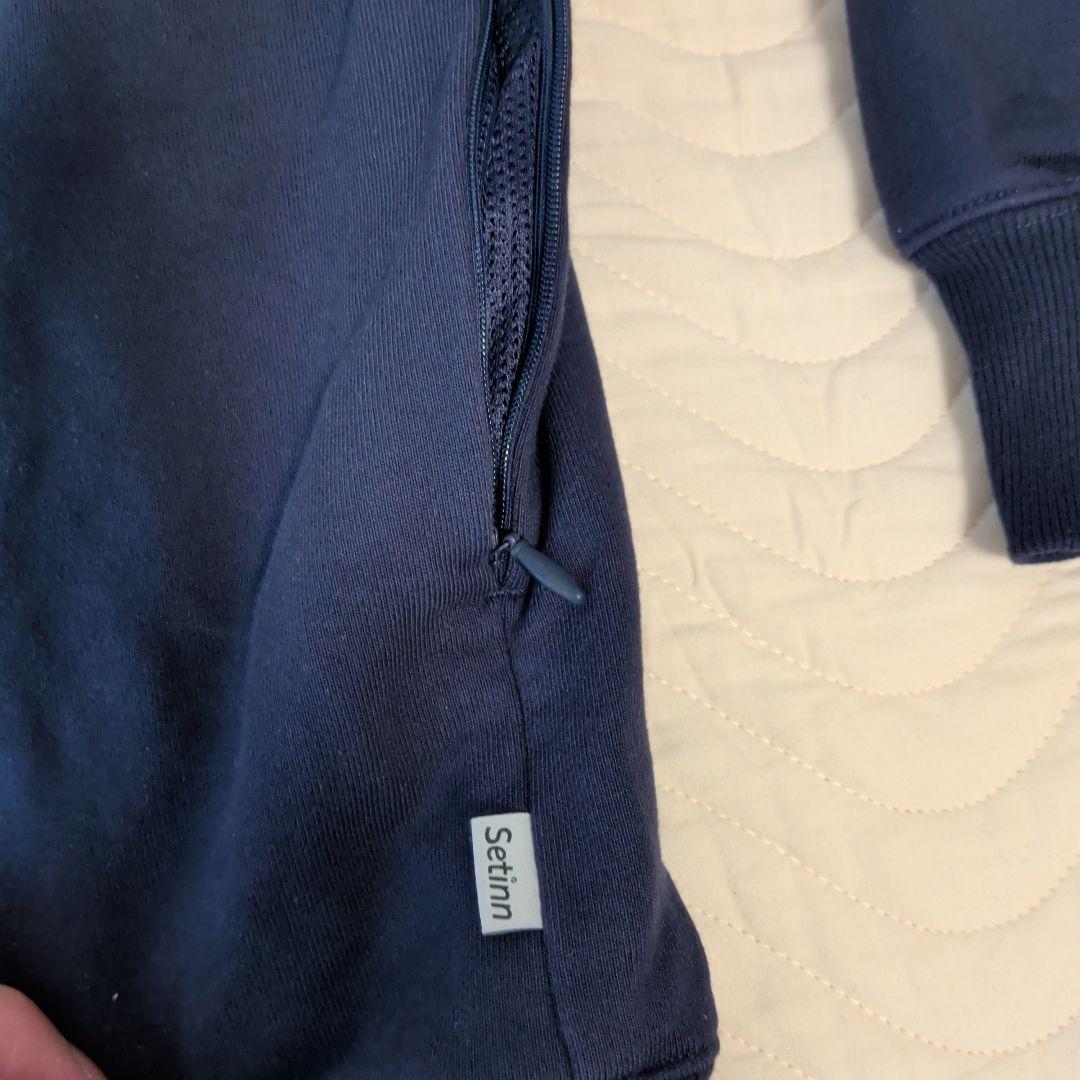 Setinn ネイビー ロゴ入りトレーナー