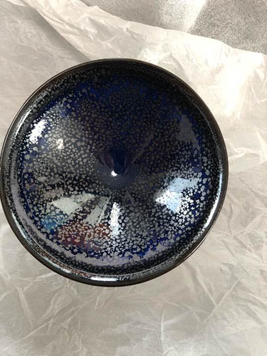 鎌田 幸ニ作 盃 油滴 京焼