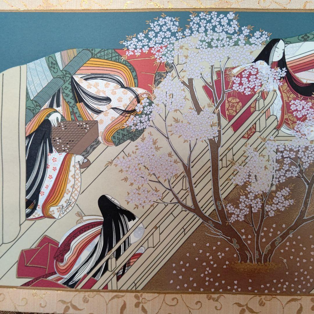 国宝  源氏物語絵巻 写 『柏木』『竹河』 掛軸