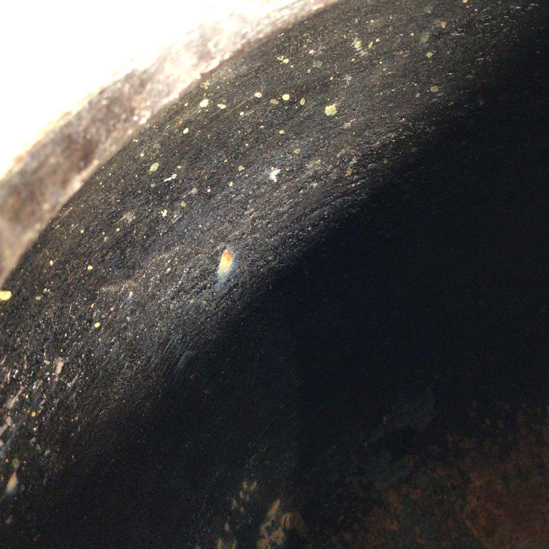 Ｍ１７６　茶釜　『釜師　加藤恵造作』『茄子耳』『素文』『棗釜』　共箱　茶道具