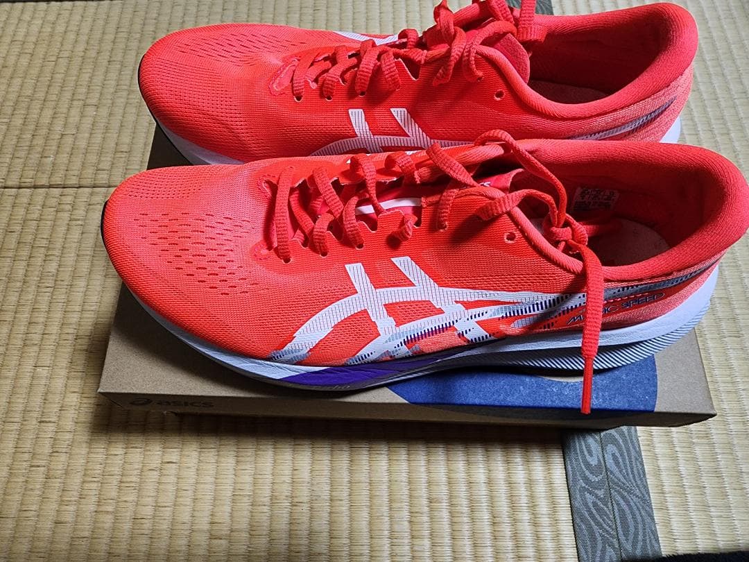 マジックスピード4 28.0cm アシックスランニングシューズ レッド/オレンジ
