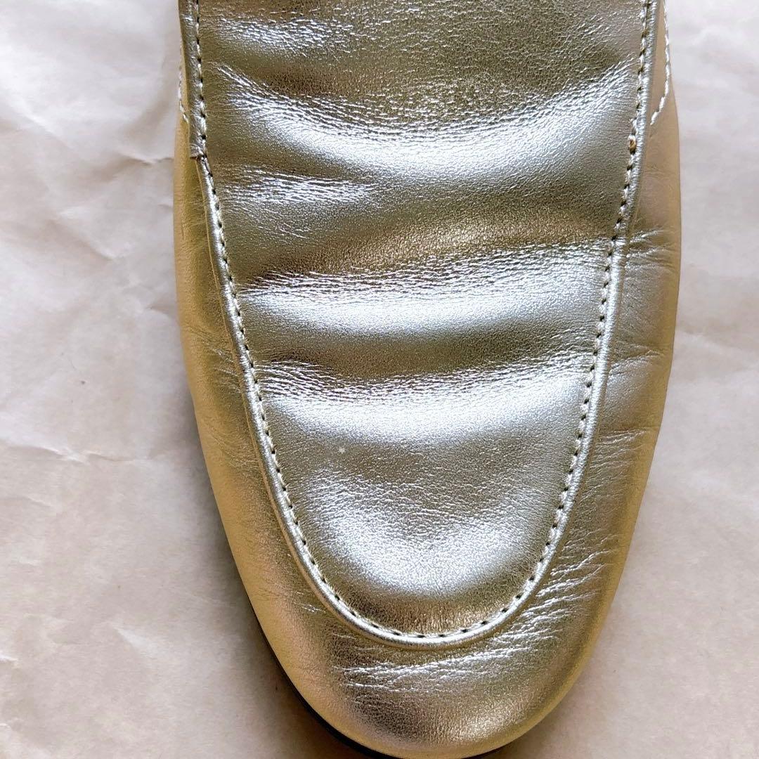 【辺見えみりさん着用】TOD'Sロンハーマン24cmコラボローファー37ゴールド