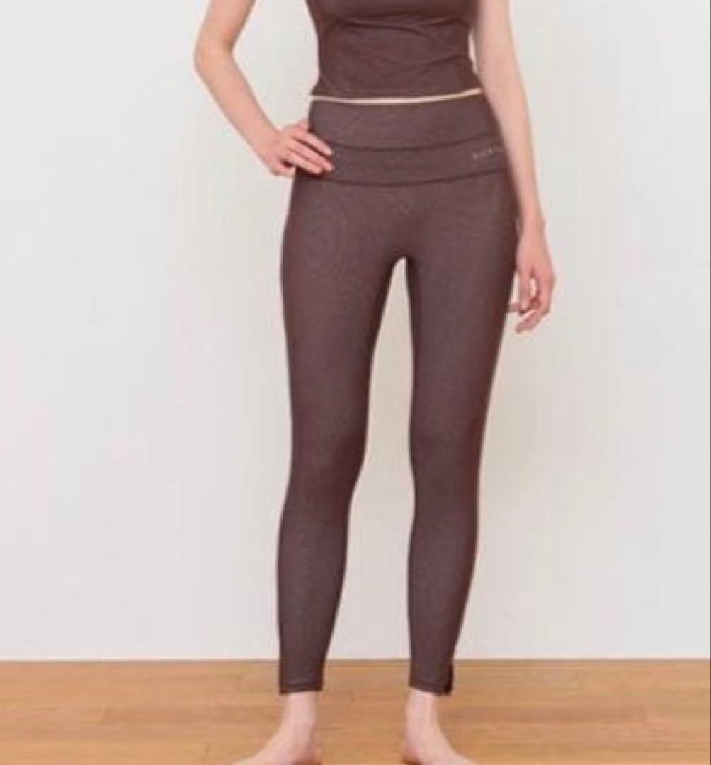 SUKALA ブラウン ハイウエスト ヨガパンツ　サイズL