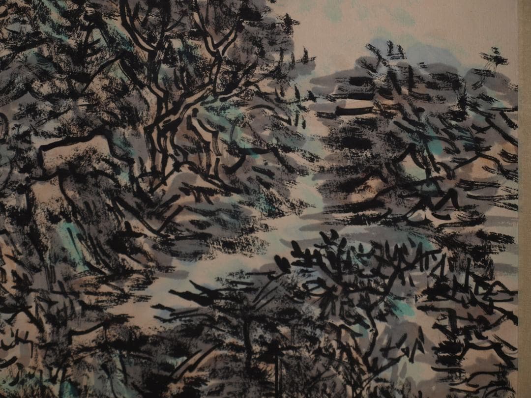 中国清時代の掛軸　唐寅作　激安骨董品　肉筆保証 古美術 DE419A3-5