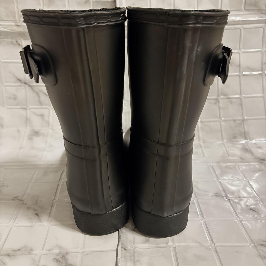 HUNTER ハンター　レインブーツ　23cm 黒　ブラック　ショート