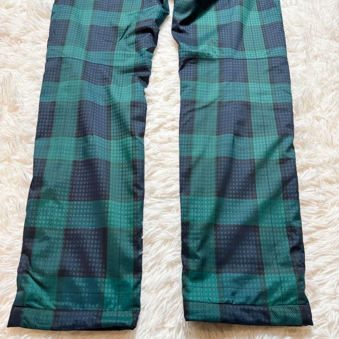 未使用級 パーリーゲイツ チェック柄 蓄熱 裏起毛 ナイロンパンツ リング付 L