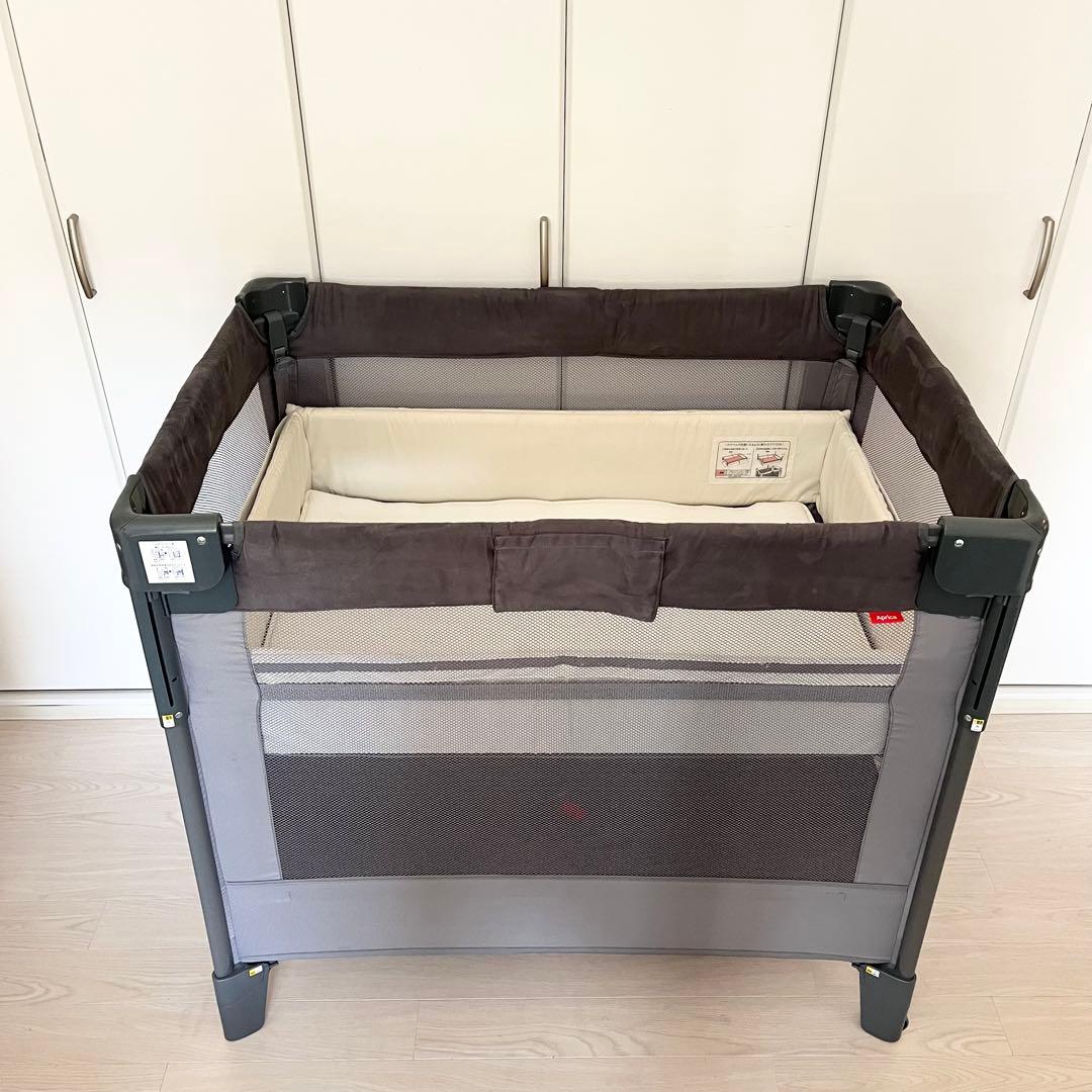 【送料無料】Aprica ココネルエアープラスAB ベビーベッド マットレス付き