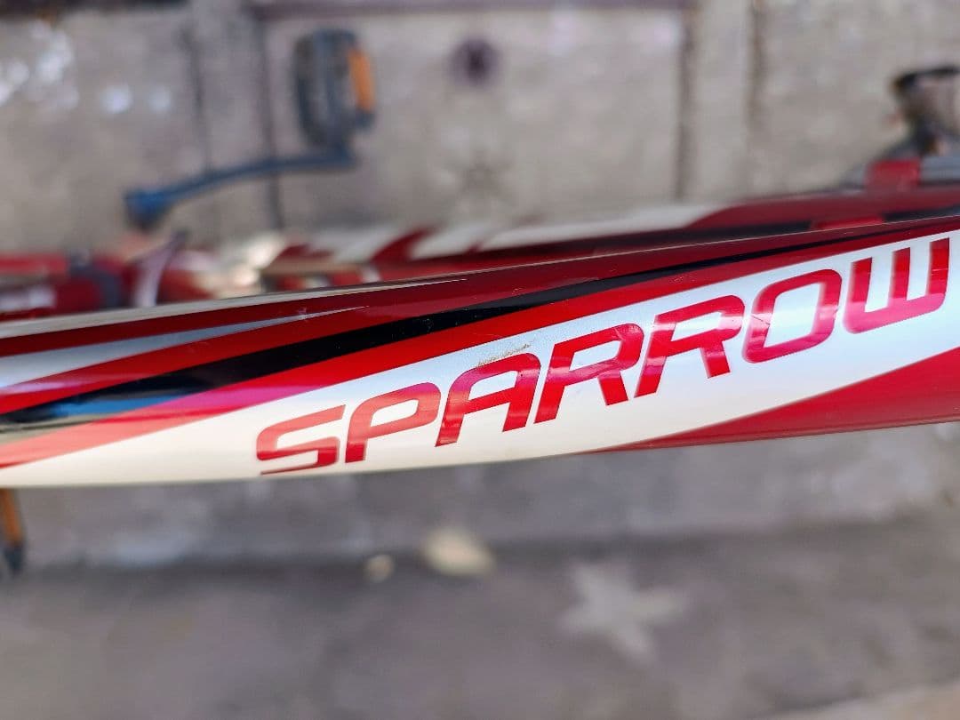 FUJIフジ クロスバイク Sparrowスパロウ　レッド　アルミフレーム