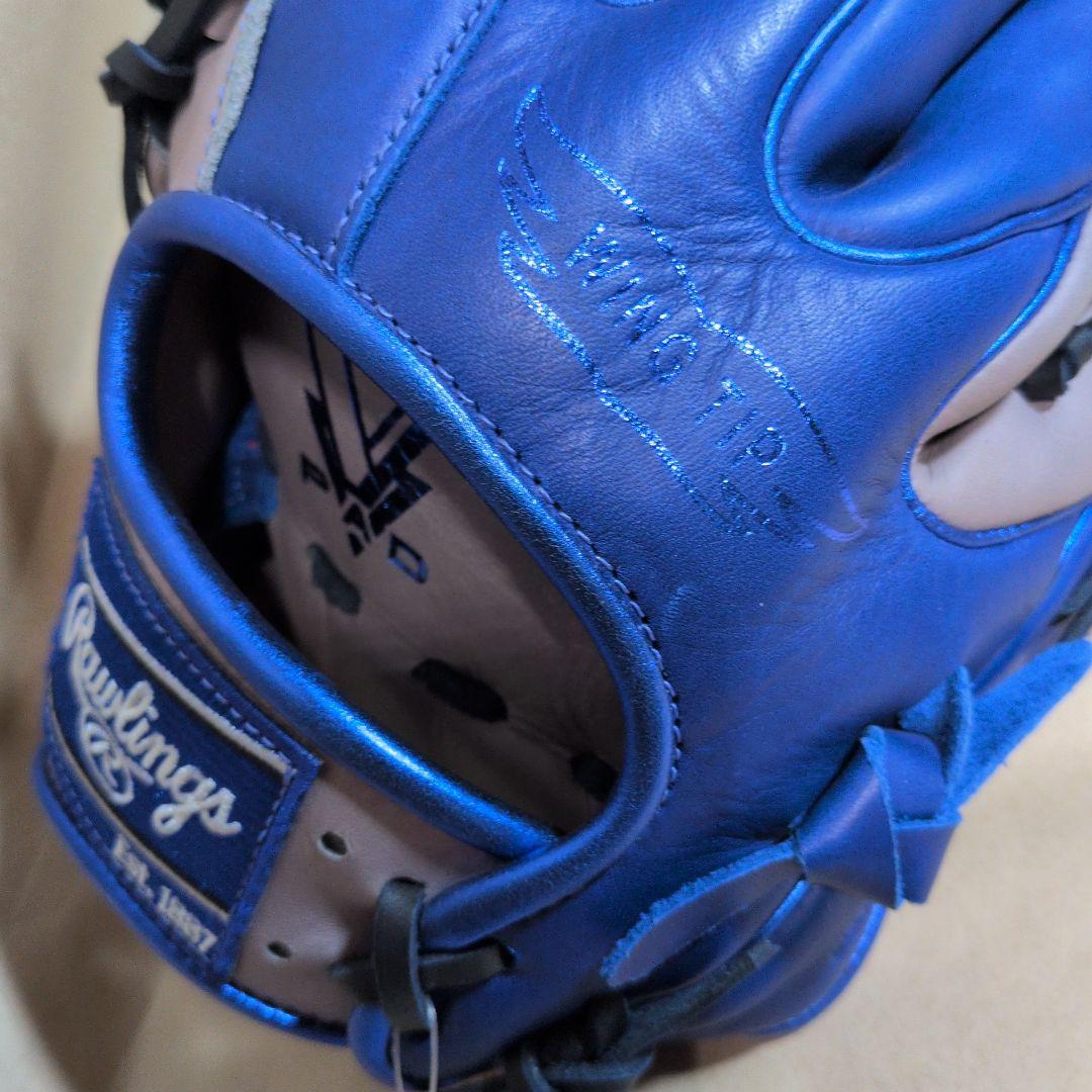 ローリングス:左投げ:大人用:軟式用グラブ:11.75インチ:グレー/ブルー