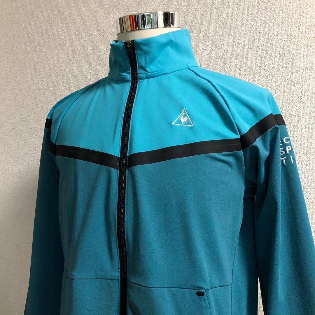 ルコックゴルフ◆ジップアップ ストレッチ ジャケット エメラルドグリーン L