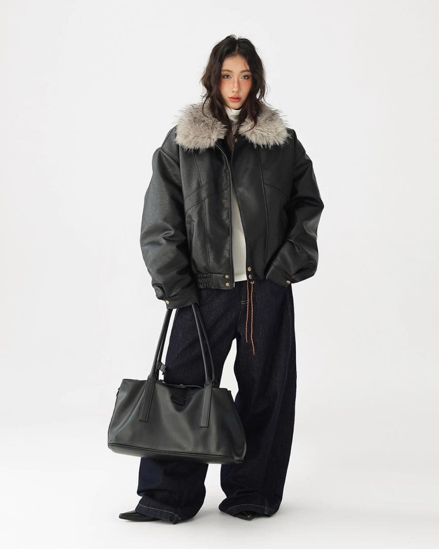 【日本未上陸】ACESTUDIOS 25AW ファーレザーブルゾンジャケット