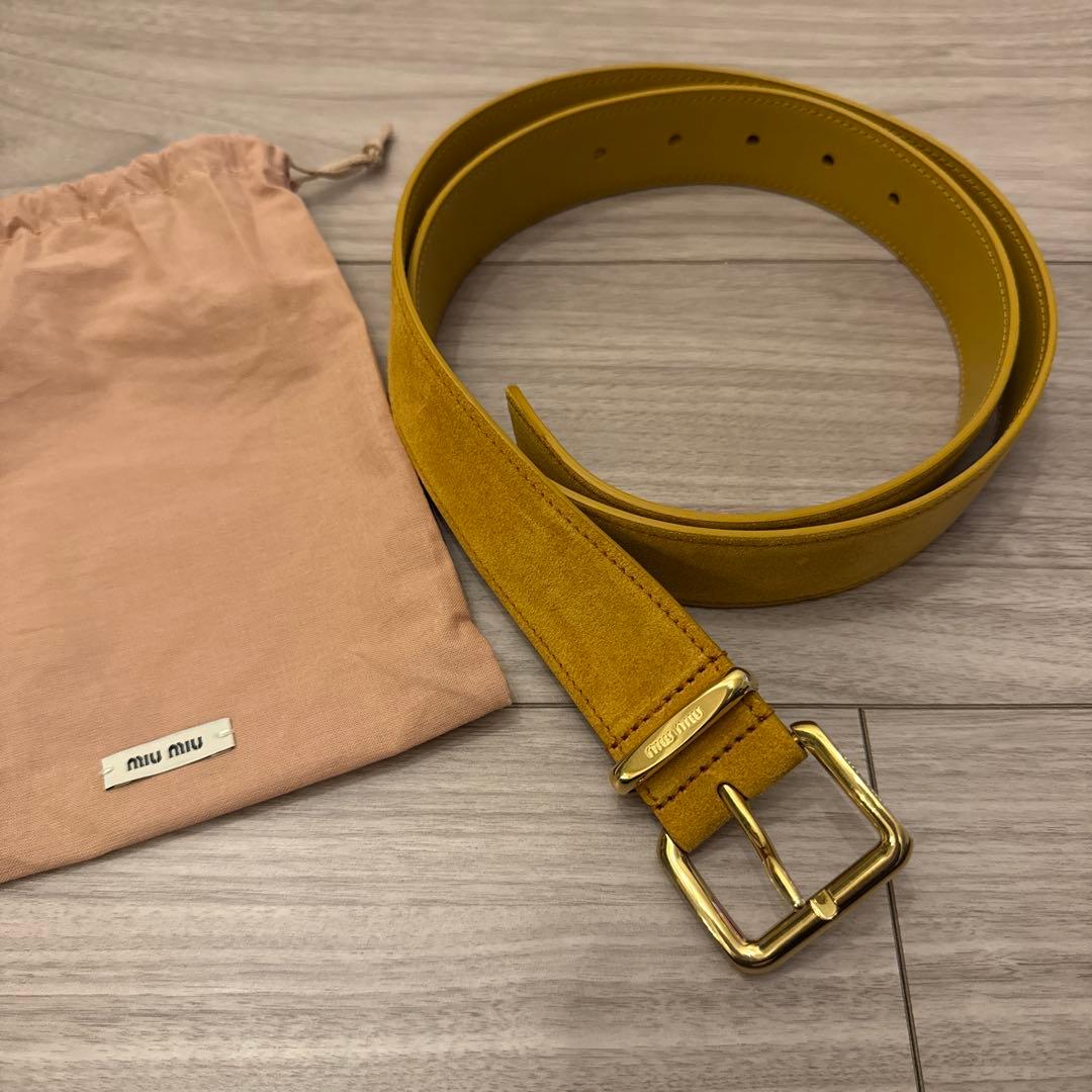 【1/20引下げ】MIU MIU スエードベルト 85cm