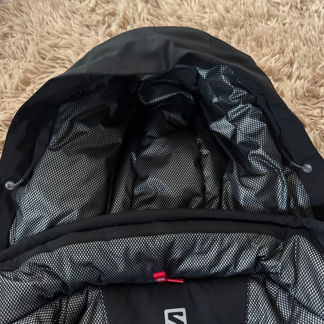 moca様　SALOMON 　スキーウェア　ダウンジャケット　フード付　ブラック