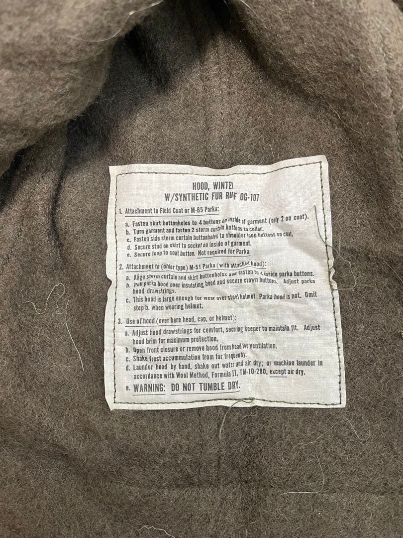 DEAD STOCK 米軍実物 70s M65 フィッシュテール フルセット L