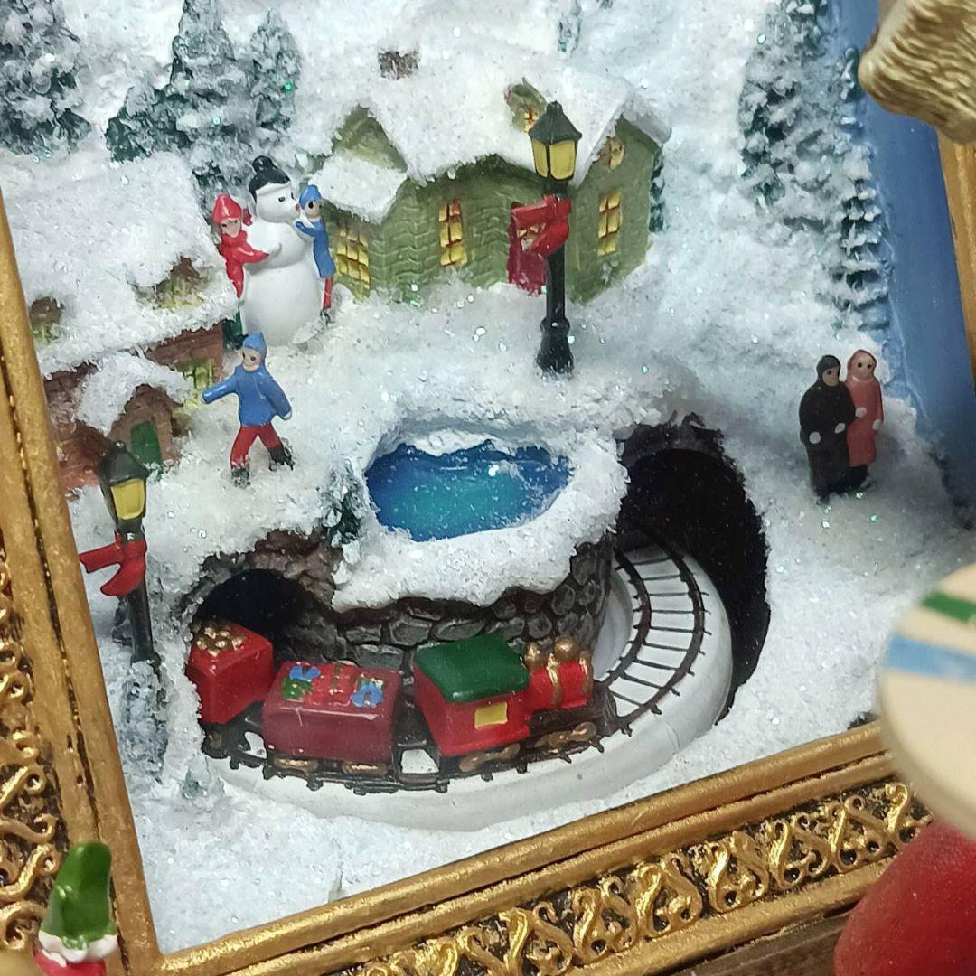 クリスマス インテリア サンタクロース 絵描きサンタ オルゴール ライト 飾り