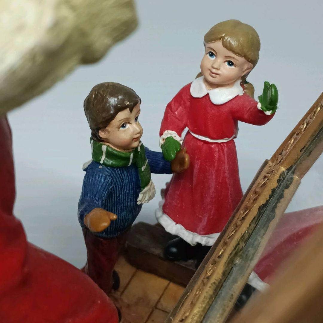 クリスマス インテリア サンタクロース 絵描きサンタ オルゴール ライト 飾り