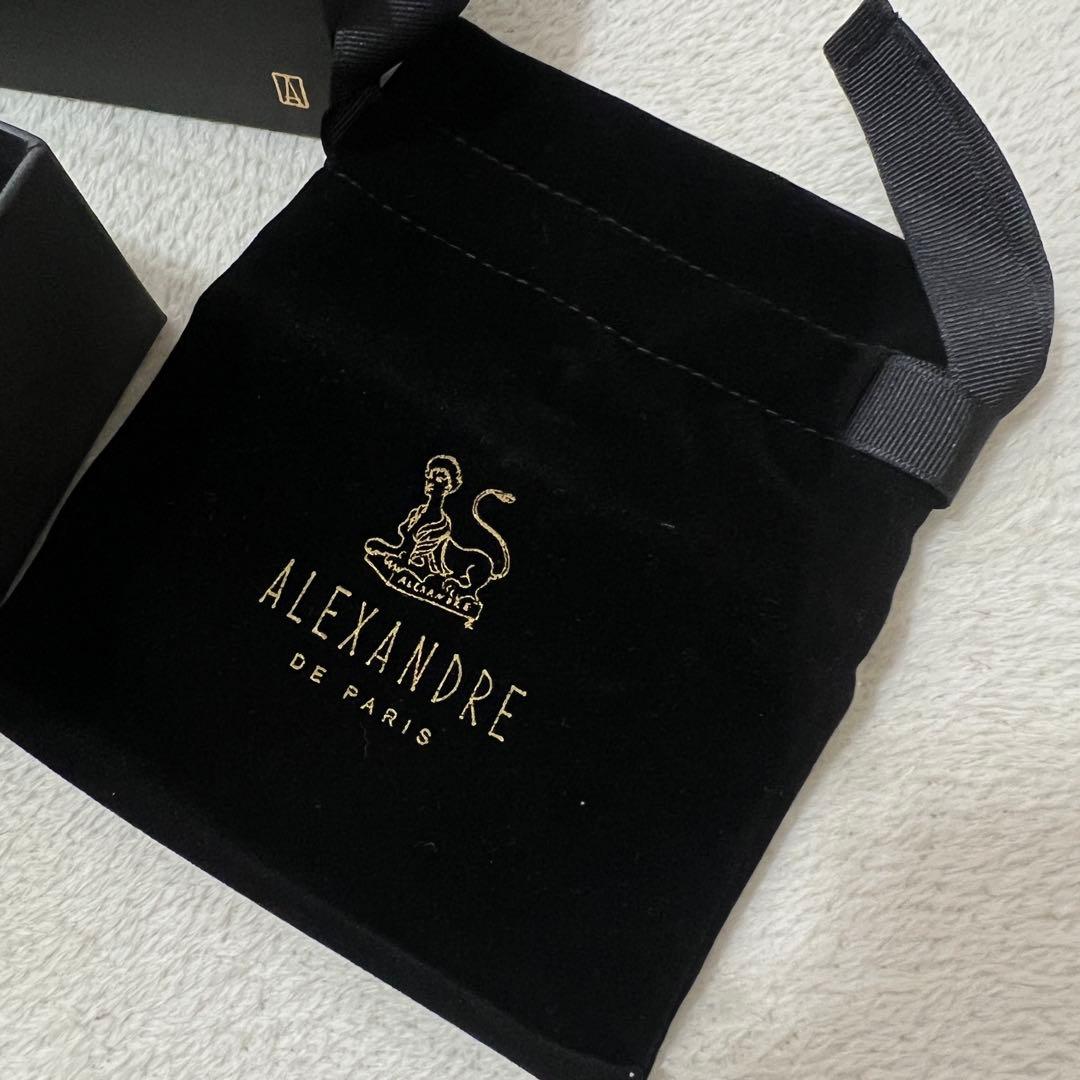 【新品】ALEXANDRE DE PARIS ヘアクリップ　ネイビー完売箱付き