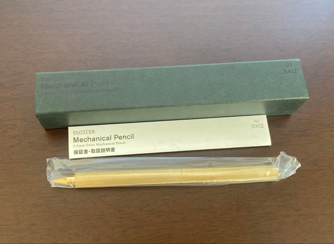 プロッターplotter メカニカルペンシル　ゴールド