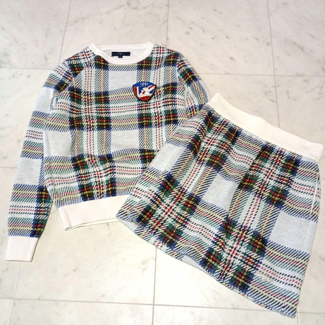 Callaway キャロウェイ ニットセットアップ チェック柄 Ｓ