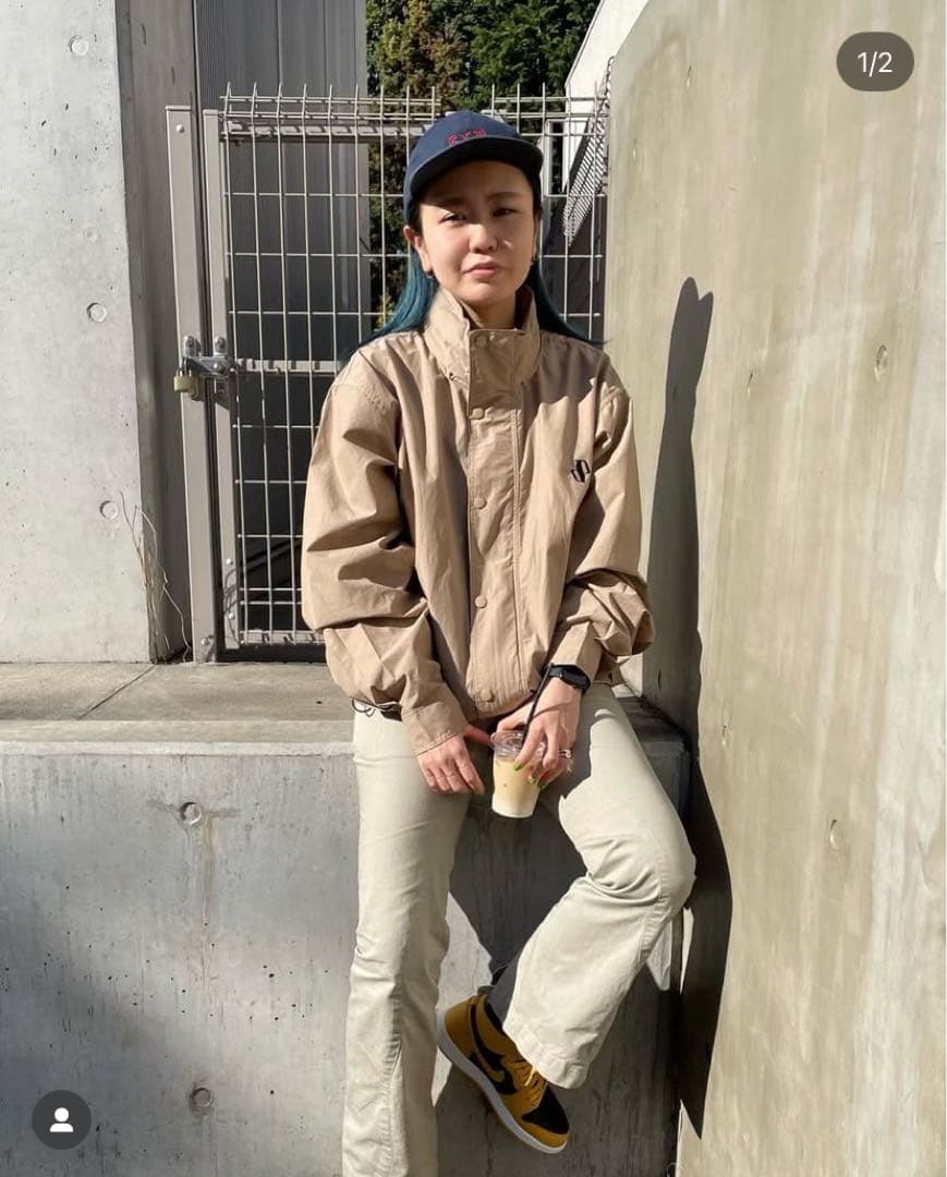 peateピート　ナイロンブルゾン